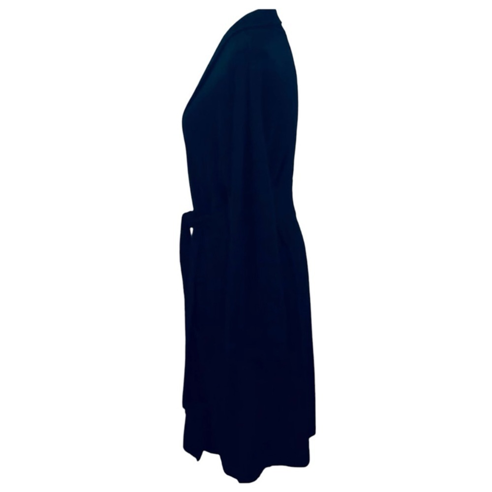 Van Winkle & Co 100% Cashmere Black Open Front Robe NWT - Picture 3 of 4